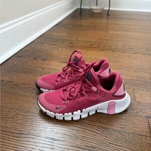 Nike Women's Pink and White Sneakers